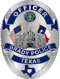 Brady Police Department Badge