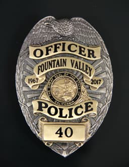 Fountain Valley Police Department Badge