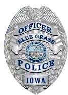 Blue Grass Police Department Badge