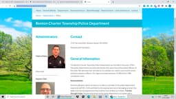 Benton Township Police Department Badge