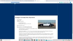 Springport Township Police Department Badge