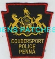 Coudersport Borough Police Department Badge