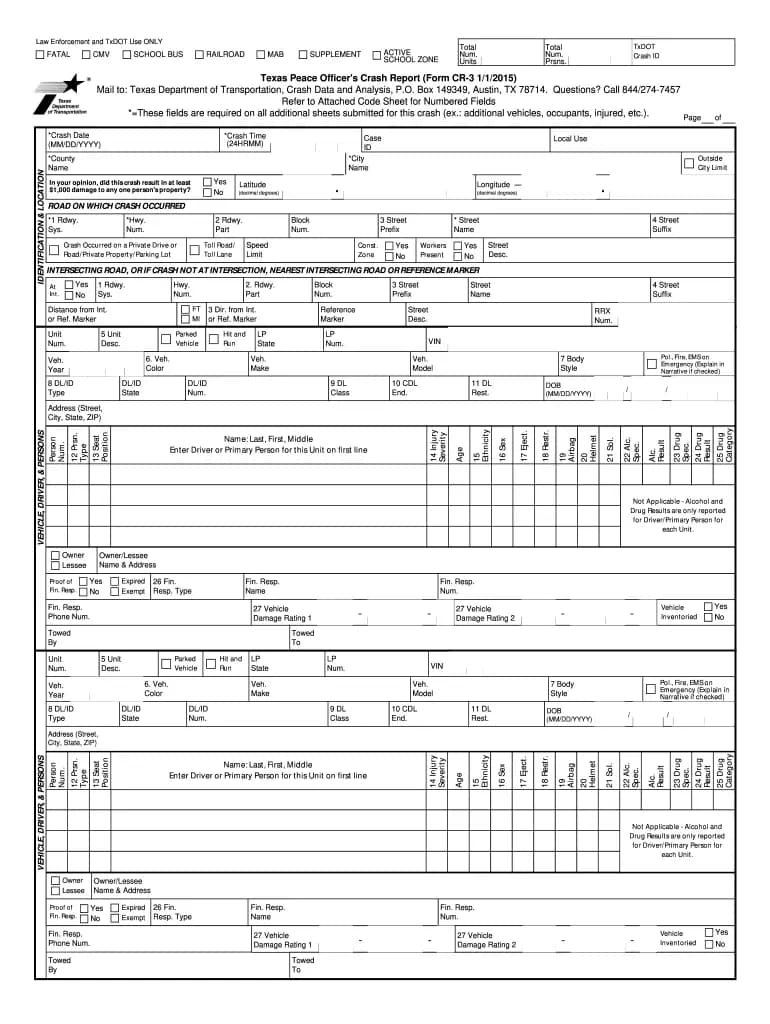 How to Read a Texas Crash Report