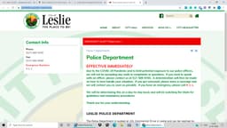 Leslie Police Department Badge